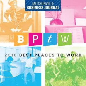 2016 Best Place to Work - Jacksonville Business Journal
