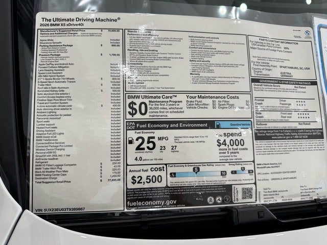 2026 BMW X5 xDrive40i xDrive40i