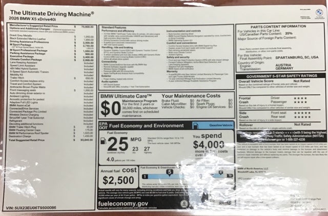 2026 BMW X5 xDrive40i xDrive40i