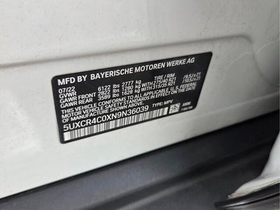 2022 BMW X5 sDrive40i sDrive40i