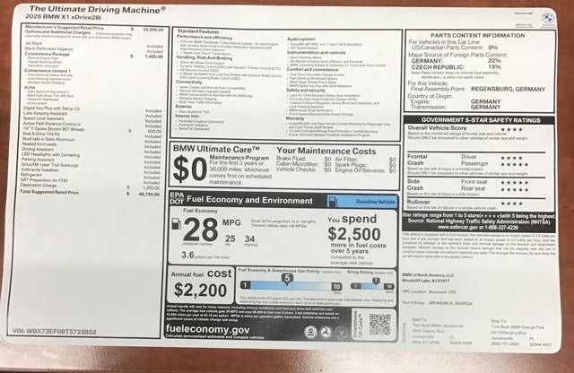 2026 BMW X1 xDrive28i xDrive28i