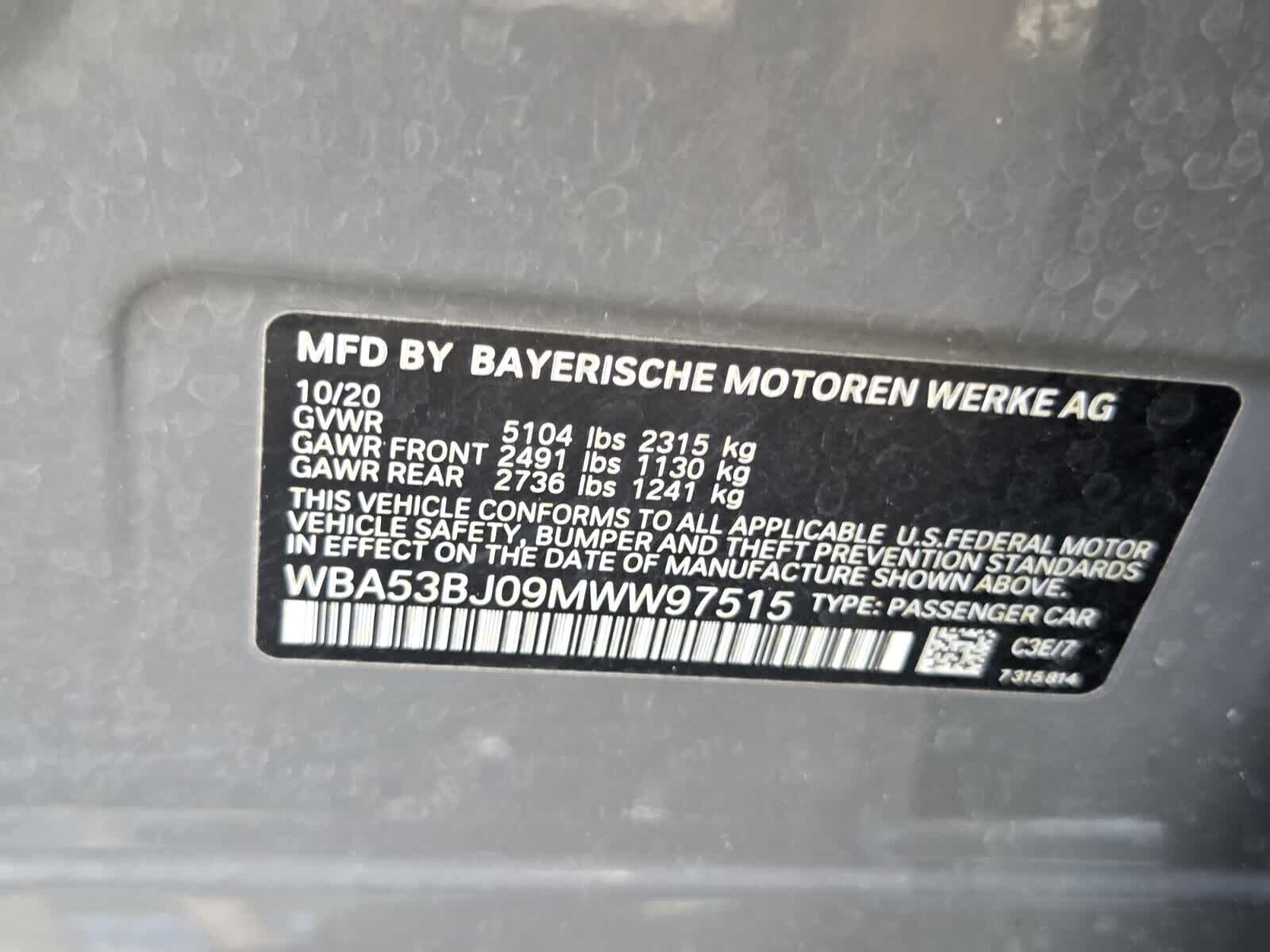 2021 BMW 540i 540i