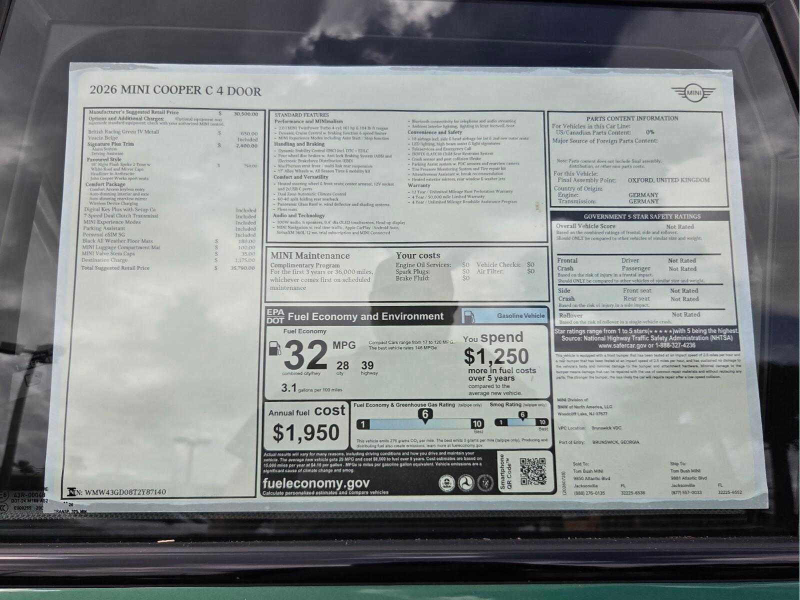 2026 MINI 4 DOOR SIGNATURE PLUS