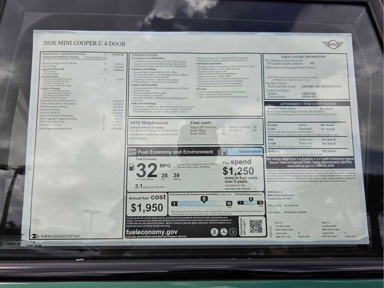 2026 MINI 4 DOOR SIGNATURE PLUS