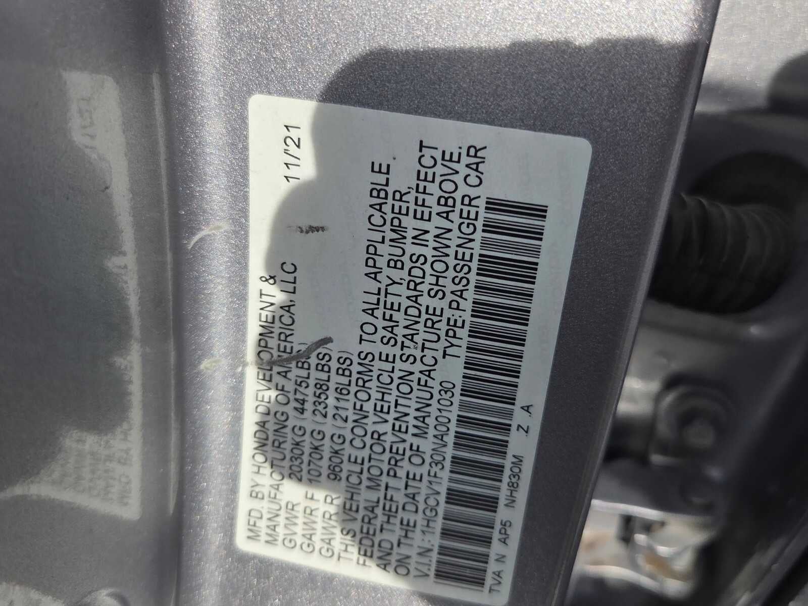 2022 Honda Accord Sport 1.5T CVT