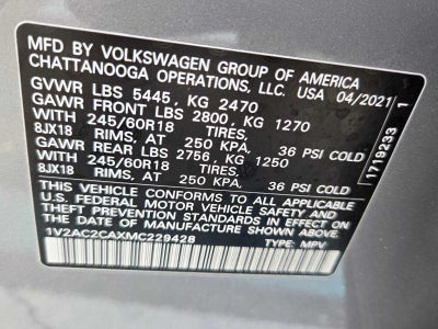2021 Volkswagen Atlas Cross Sport 2.0T S FWD