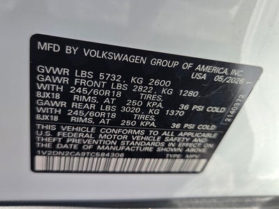 2026 Volkswagen Atlas 2.0T SE