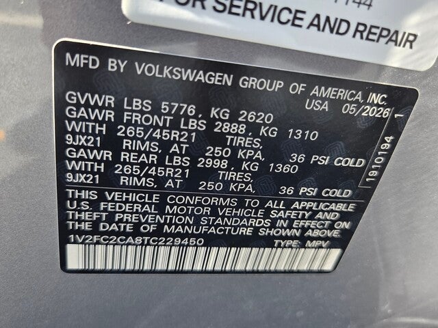 2026 Volkswagen Atlas Cross Sport 2.0T SEL Premium R-Line
