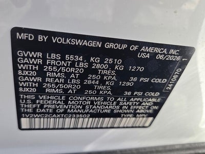 2026 Volkswagen Atlas Cross Sport 2.0T SE w/Technology