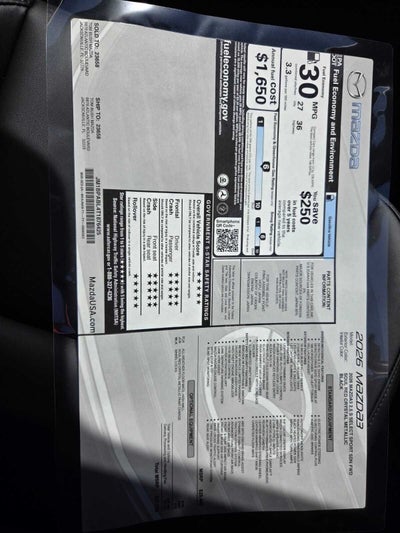 2026 Mazda Mazda3 Sedan 2.5 S Select Sport