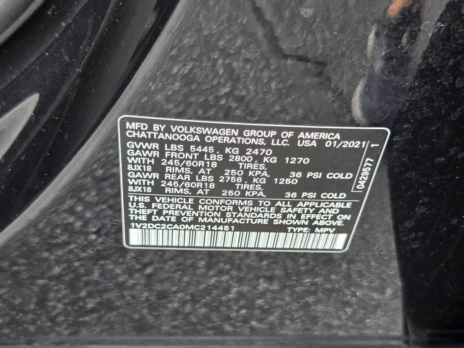 2021 Volkswagen Atlas Cross Sport 2.0T SE