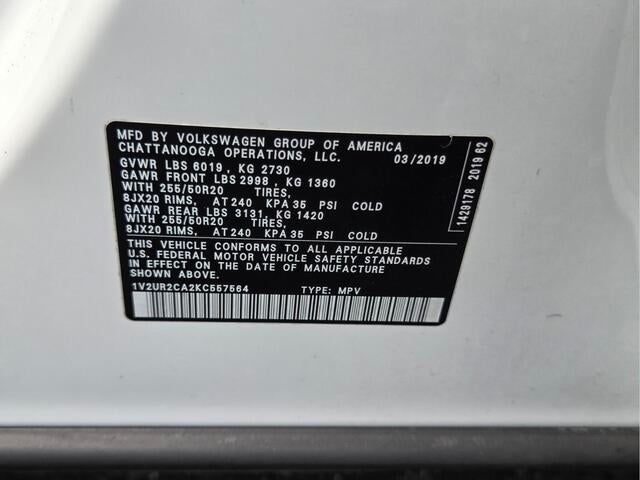 2019 Volkswagen Atlas 3.6L V6 SE w/Technology