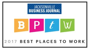 2017 Best Place to Work - Jacksonville Business Journal